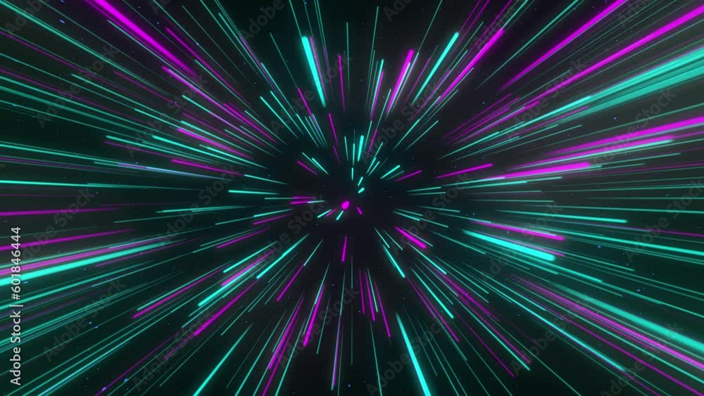 Poster abstract geometric background of radial lines. dataflow tunnel. explosive star. movement effect. bac