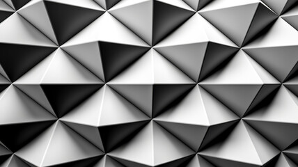 Matte gradient from black to white abstract geometric pattern composed of squares, triangles, and lines background wallpaper