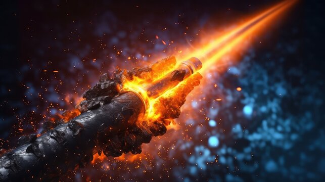 Wallpaper of collation and explosion in space,  Armageddon in space, collection  