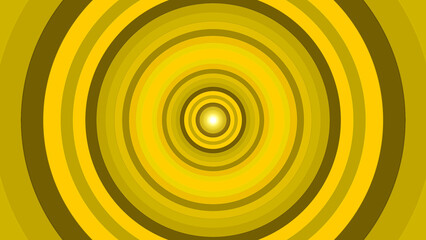 Flashing yellow circle ripple waves