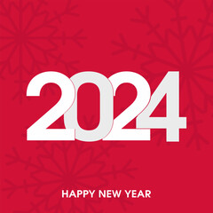 Happy New 2024 year background. Cover of diary for 2024. Minimal Trendy creative design for greeting poster, cover, banner, Brochure, card. Vector illustration