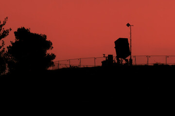 An Iron Dome Battery near Jerusalem, Israel