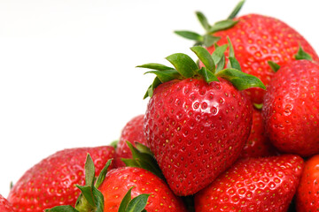 fresh delicious strawberry on white background studio shot 1