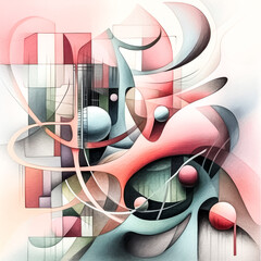 An abstract pastel image was created using Generative AI - generative ai.
