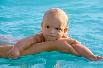 swimming baby
