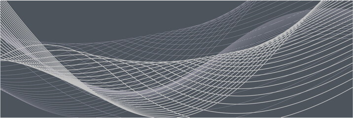 Abstract flow linear fluid wavy shape .Striped linear pattern . Music sound wave . Vector illustration