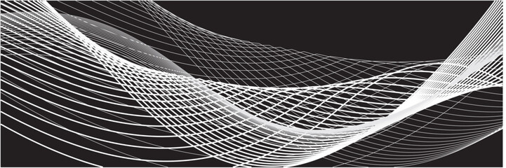 Abstract flow linear fluid wavy shape .Striped linear pattern . Music sound wave . Vector illustration