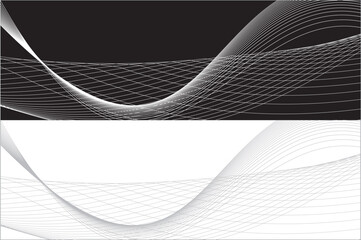Abstract flow linear fluid wavy shape .Striped linear pattern . Music sound wave . Vector illustration