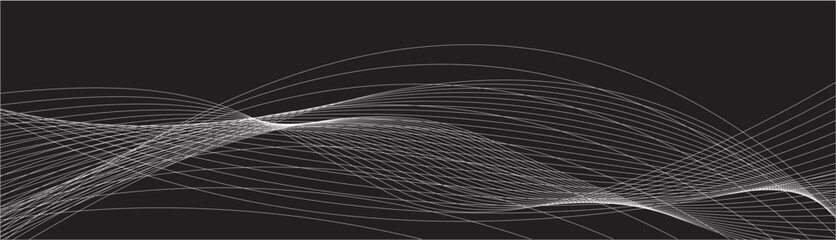 Abstract flow linear fluid wavy shape .Striped linear pattern . Music sound wave . Vector illustration