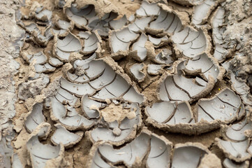 Cracked earth in the heat during a drought