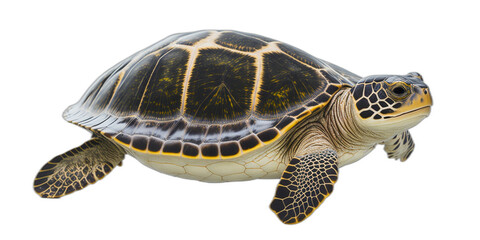 Obraz premium Little Turtle isolated on white background. Generative Ai.