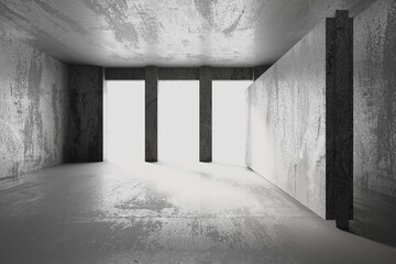 Abstract architecture interior background. Modern concrete room