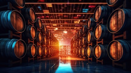 Liquor storage facility and Wine barrels warehouse, Liquor production and store facility and warehouse, Liquor distribution and winery wood barrels
