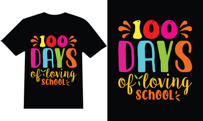 100 Days of School'' T-Shirt Design Vector.