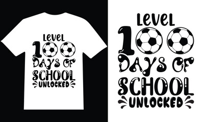 100 Days of School'' T-Shirt Design Vector.