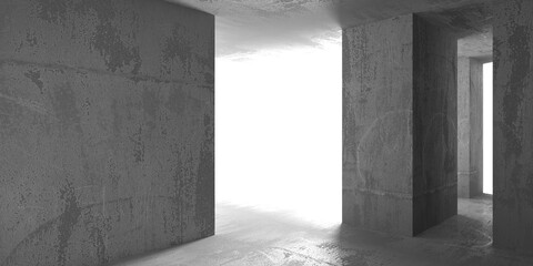 Abstract interior design concrete room. Architectural background