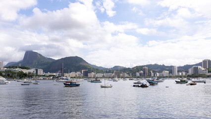 Boats on Urca Beach Rio de Janeiro Brazil