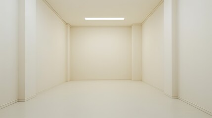 Empty white modern room that is perfect place for a gallery, where visitors would be welcome. Generative AI Technology  