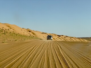 Off-road driving, Wahiba Sands desert, oman