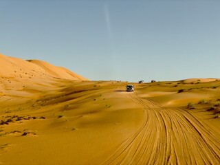 Fototapeta na wymiar sand dunes Wahiba Sands desert, oman