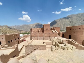 Panoramic view of Nakhal fort, Oman