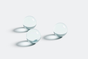 3D Render | Esferas de cristal 