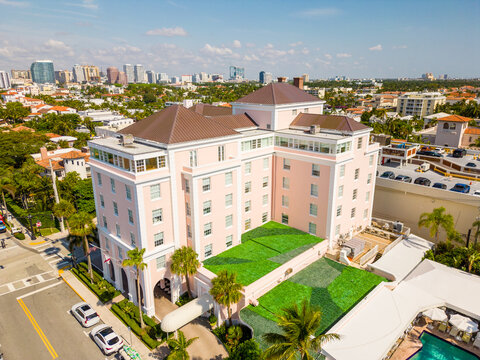 Aerial Drone Photo The Colony Hotel Palm Beach Florida