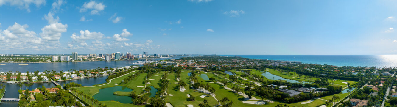 Aerial drone photo of the Everglades Golf Club and Resort
