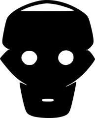automaton head icon vector symbol design illustration