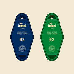 Beach Street Hotel Tropic Keychain Vector