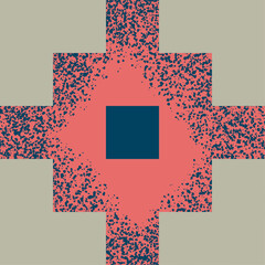 Textured Cross In A Square 