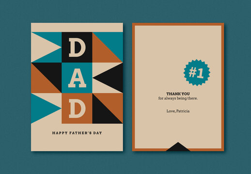 Typographic Father's Day Card Layout