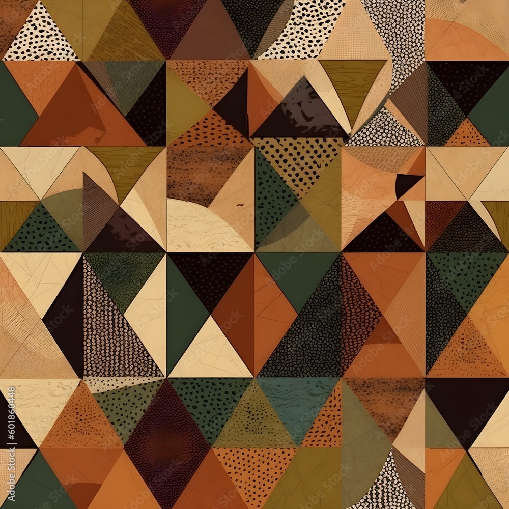 Poster abstract contemporary mosaic retro color trendy colorful texture geometric shape and pattern. artist