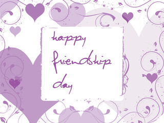 friendship day series with heart and floral, banner 25