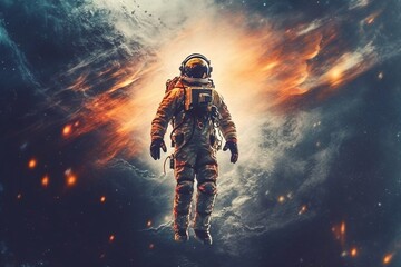 Obraz na płótnie Canvas Astronaut in the outer space. Generative ai.