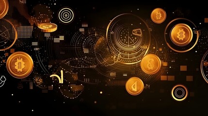 Business future technology market economic investment and money concept background or backdrop. Generative AI technology.