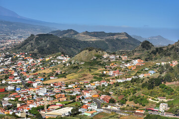 Fototapeta na wymiar Panoramic view of landscape near Las Mercedes