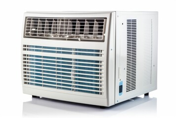 modern air conditioning unit on a table in a room Generative AI