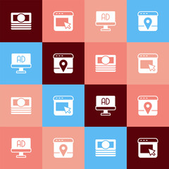 Set pop art Stacks paper money cash, Advertising, and Infographic of city map icon. Vector