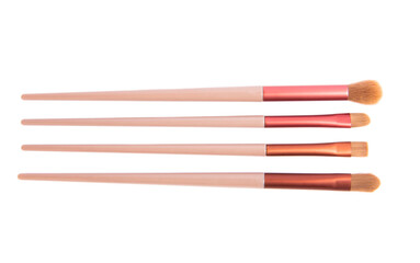 Cosmetic makeup brush isolated on white background.Blush, eyeshadow contour, foundation, concealer bronzer, angled brushes. makeup set. beauty concept.