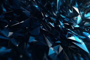 Contemporary abstract backdrop in shades of blue and black. Generative AI