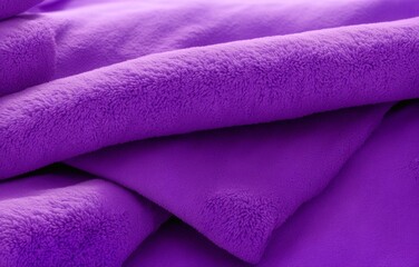 Fototapeta na wymiar Beautiful soft folds on a towel. Macro. Violet fabric background. (Generative AI)