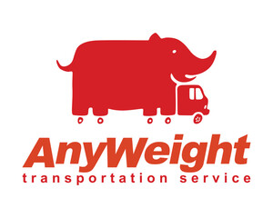 Any weight transportation service logotype template 