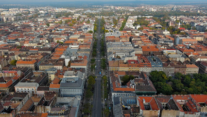 Andrassy Avenue (Andrassy ut), most famous street of Budapest, Hungary