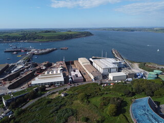 Obraz premium barge under repair in falmouth harbour 