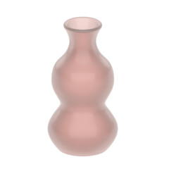 3D Pink Glass Vase