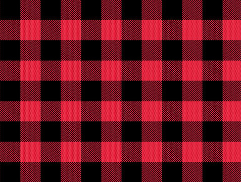 red and black plaid vector repeating pattern swatch seamless stitching fabric texture gingham striped checker