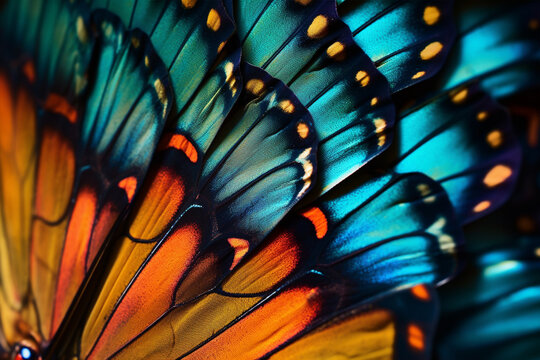 Close-up Of The Wings Of A Butterfly Art Print by Stockbyte