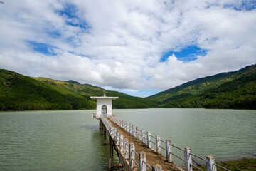 lake and mountains