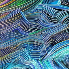 161 Digital Noise: A dynamic and futuristic background featuring digital noise texture in electric and vibrant colors that create a high-tech and modern look3, Generative AI